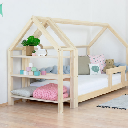 Wooden Children's House Bed TERY - Natural