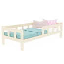 Essential Comfort Wooden Children's Bed FENCE - Natural - MOBILIA VITA