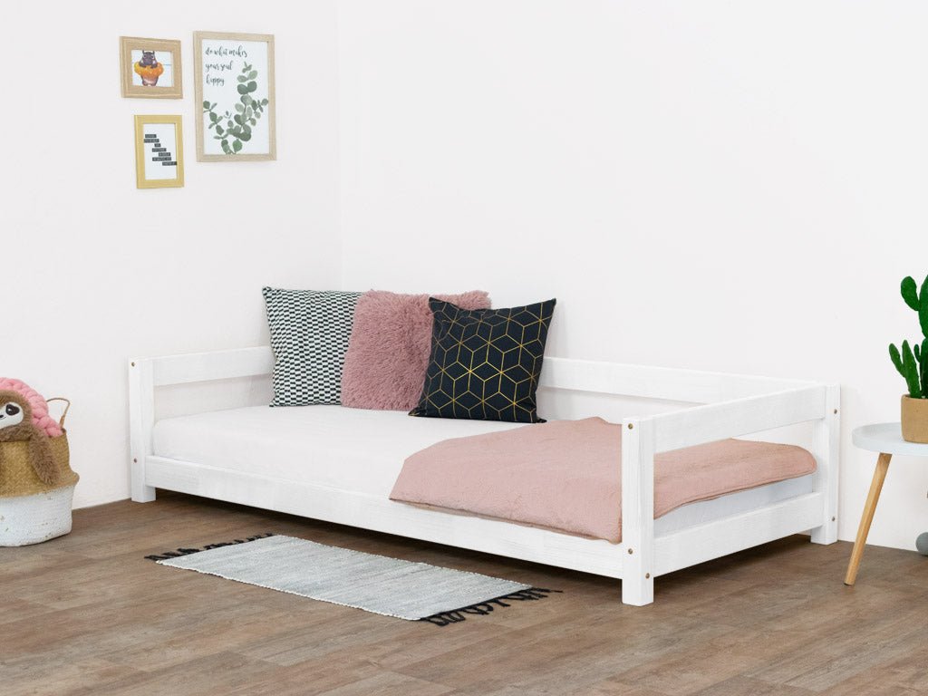 Premium Wooden Children's Bed STUDY - White - MOBILIA VITA