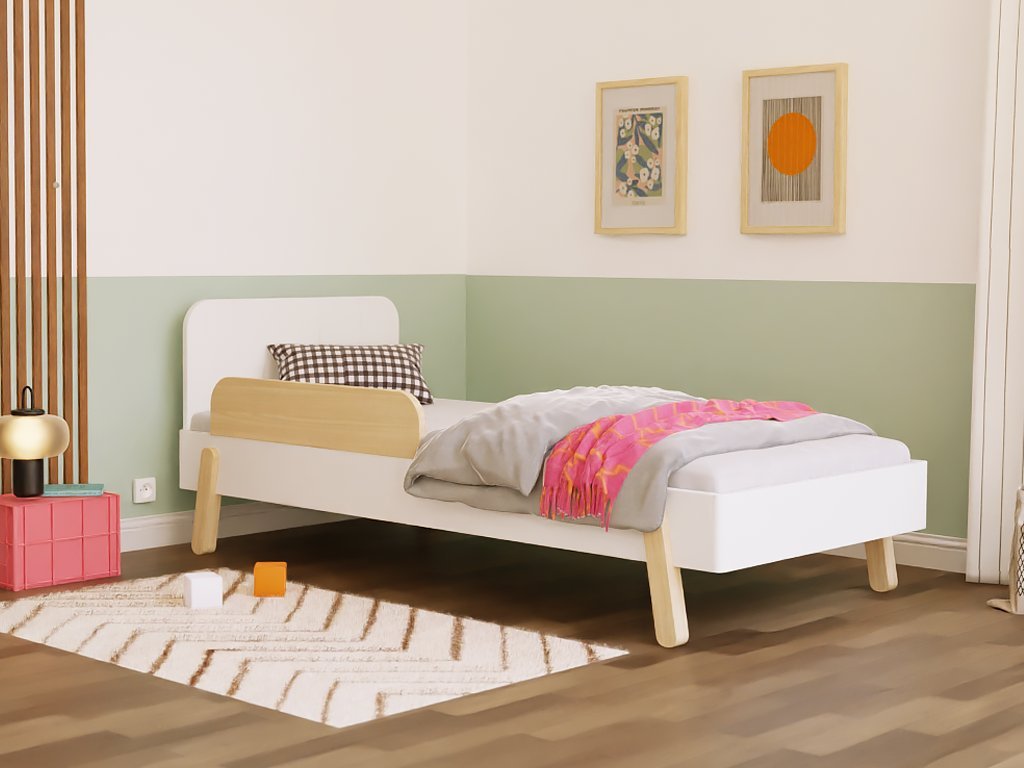 Wooden Children's Design Bed NOVA - White - Mobilia Vita