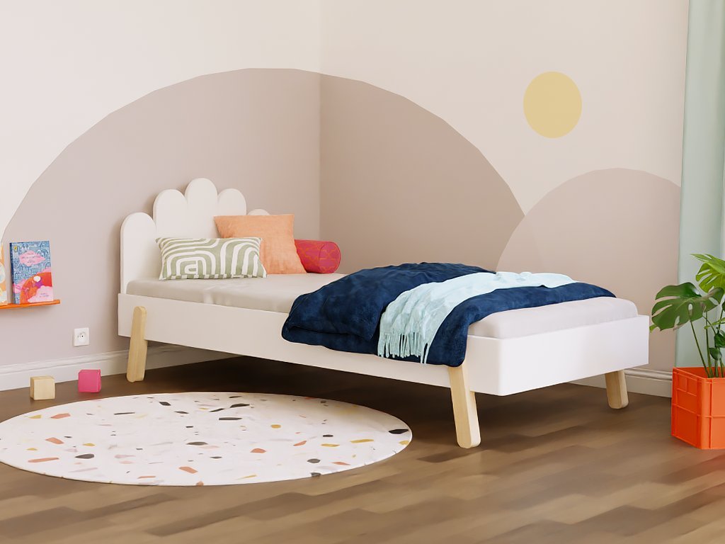 Wooden Children's Design Bed NOVA - White - Mobilia Vita