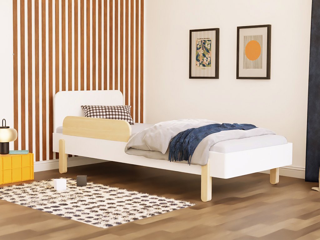 Wooden Children's Design Bed NOVA - White - Mobilia Vita