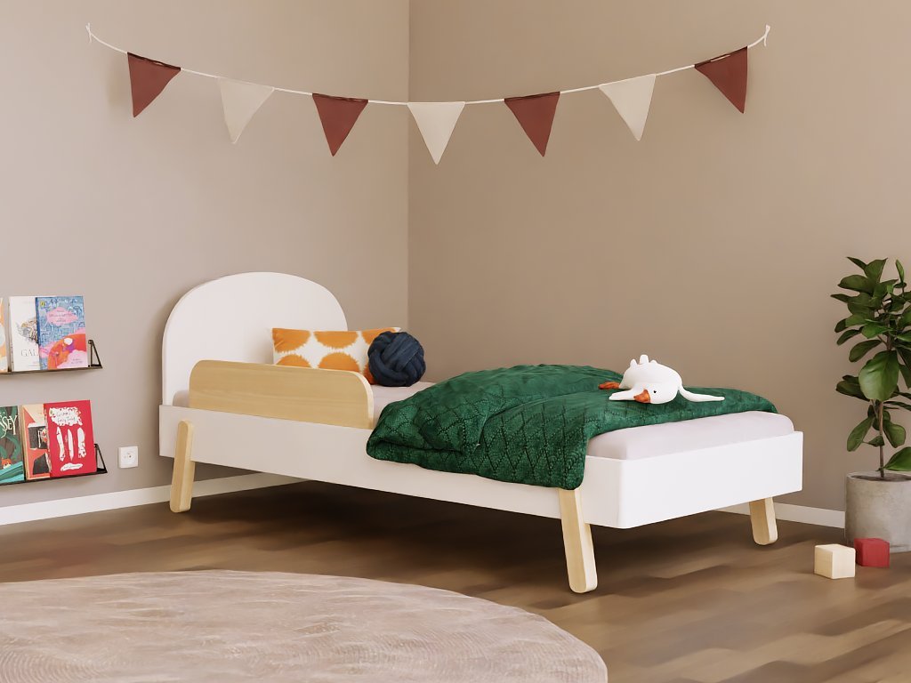 Wooden Children's Design Bed NOVA - White - Mobilia Vita