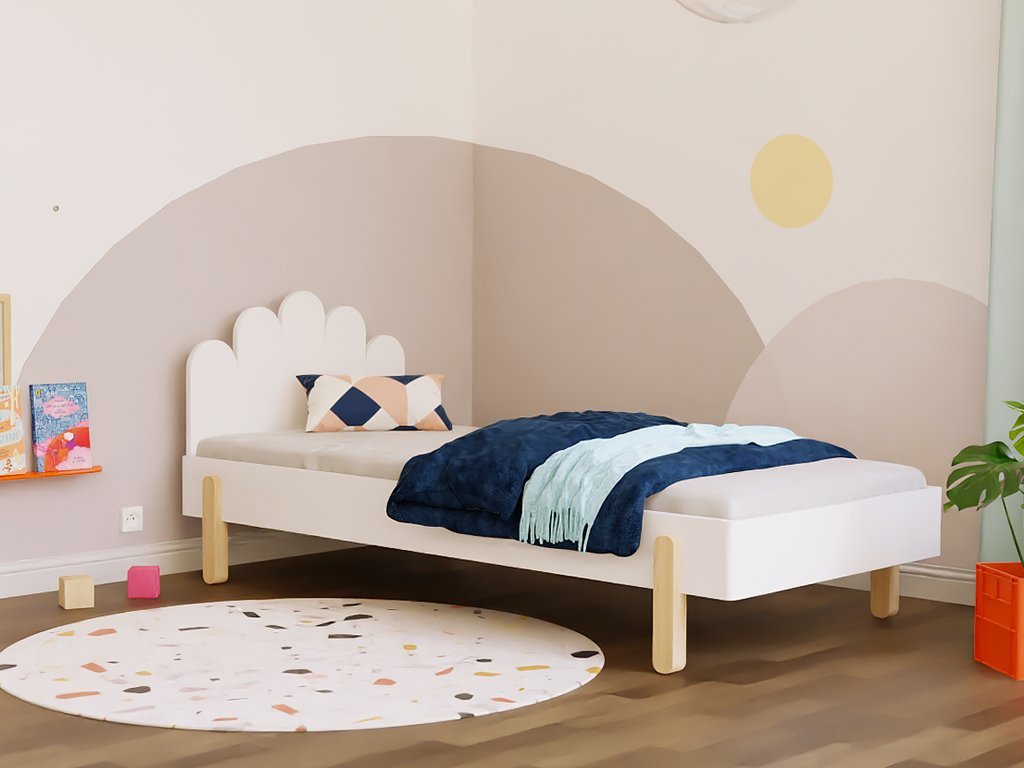 Wooden Children's Design Bed NOVA - White - Mobilia Vita