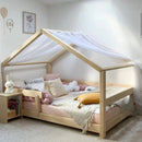 Wooden Children's House Bed LUCKY - Natural - MOBILIA VITA