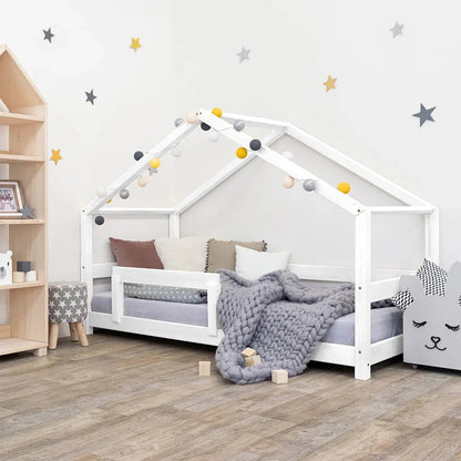 Wooden Children's House Bed LUCKY - White - MOBILIA VITA