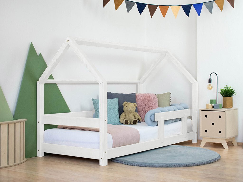 Wooden Children's House Bed TERY - White