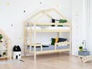 Wooden Children's House Bunk Bed KILI - Natural - MOBILIA VITA