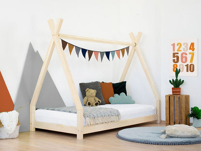 Wooden Children's Teepee Bed NAKANA - Natural - MOBILIA VITA