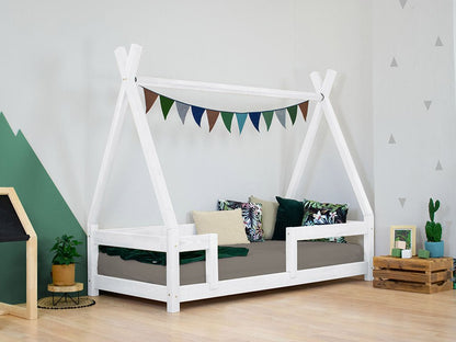 Wooden Children's Teepee Bed NAKANA - White - MOBILIA VITA