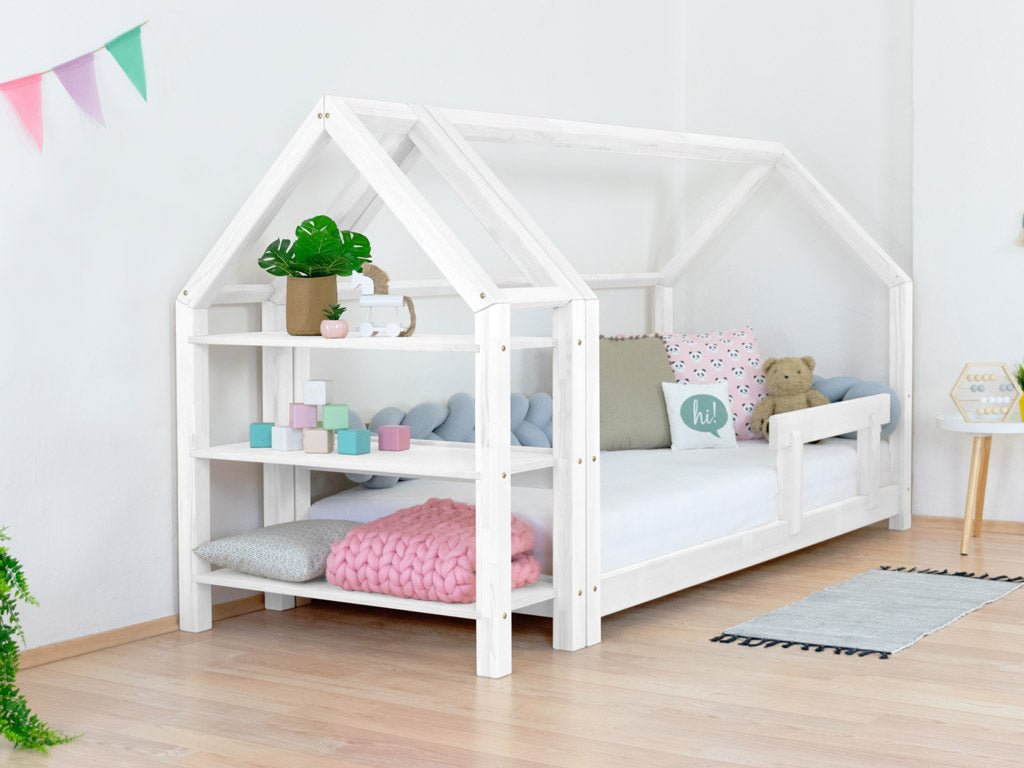 Wooden House Shelf KTERY - White - MOBILIA VITA